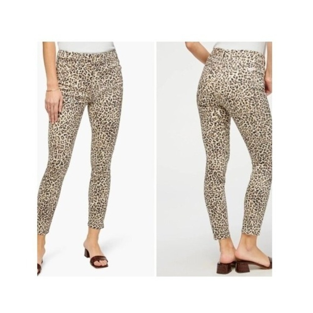 7 For All Mankind Jen7 Pants Ankle Skinny Womens 2 Stretch Leopard Print Jeans